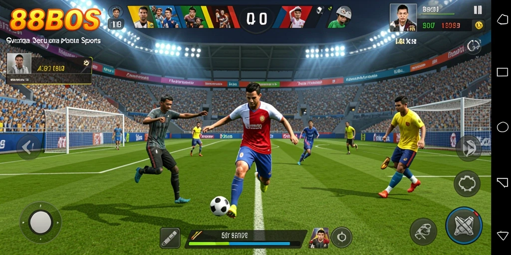 Screenshot gameplay <strong>88BOS</strong> yang menunjukkan aksi seru pertandingan olahraga.
