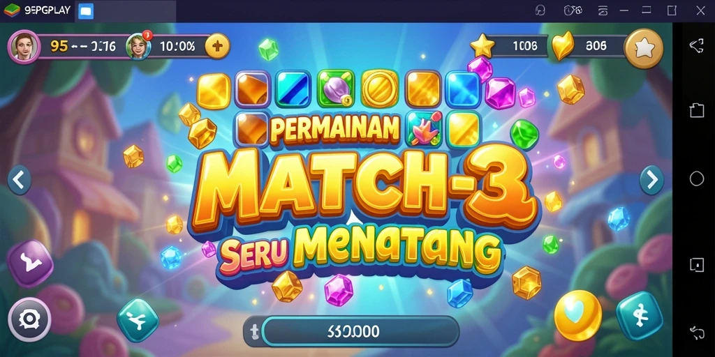 Tampilan menarik gameplay Match-3 di 95PGPLAY.