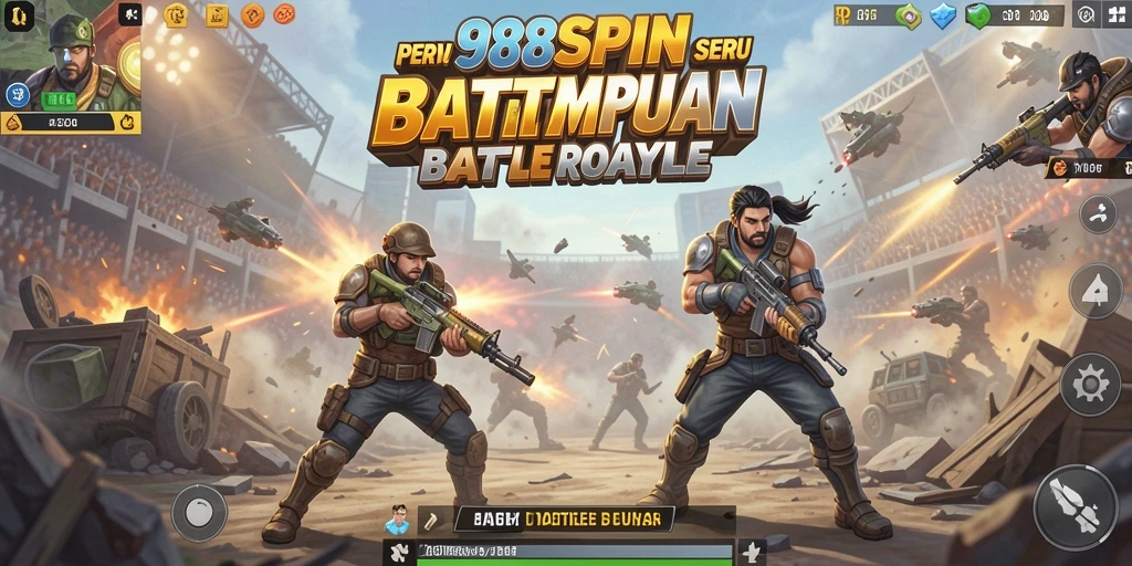 Gameplay seru dan mendebarkan dalam 988SPIN Battle Royale.