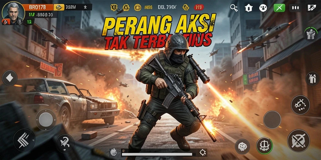Tampilan mendebarkan dari aksi seru dalam BRO178.