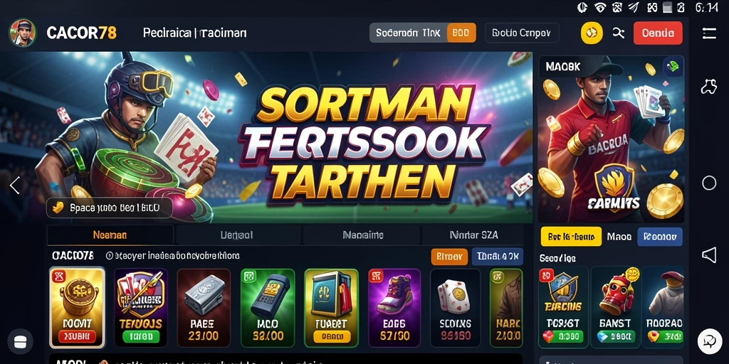 Tampilan gameplay CACOR78 dengan taruhan olahraga yang mendebarkan.