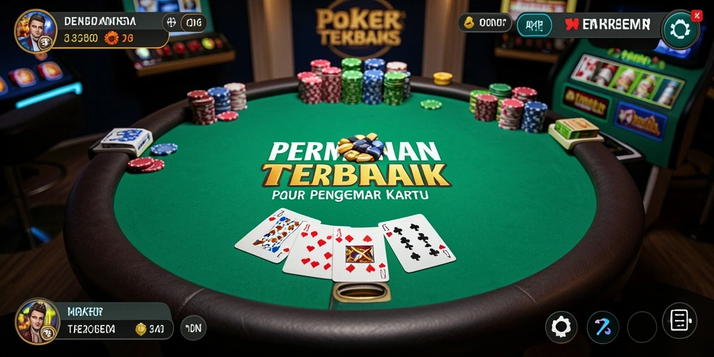 Tampilan utama D06 menampilkan gameplay Poker yang seru dan menarik.