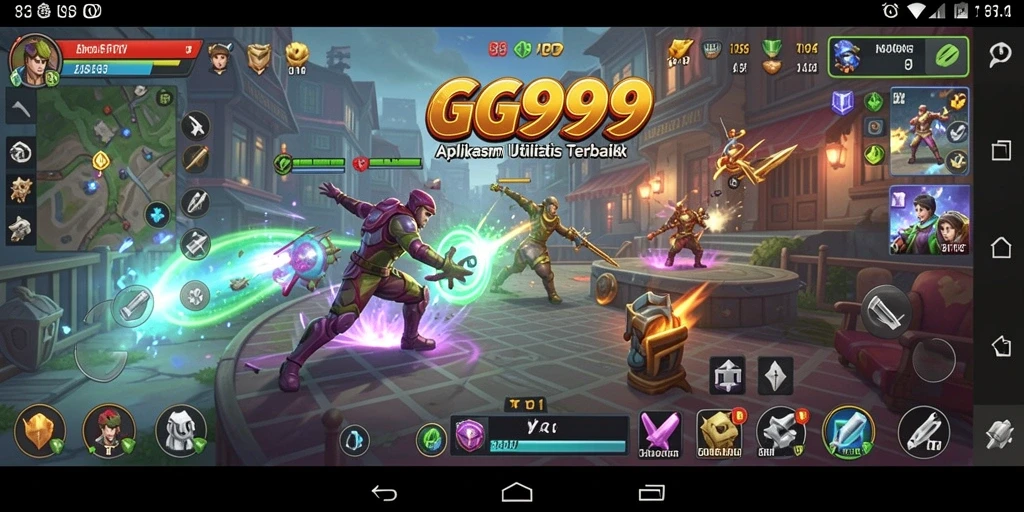 Screenshot GG999 menampilkan antarmuka aplikasi Utility yang menarik.