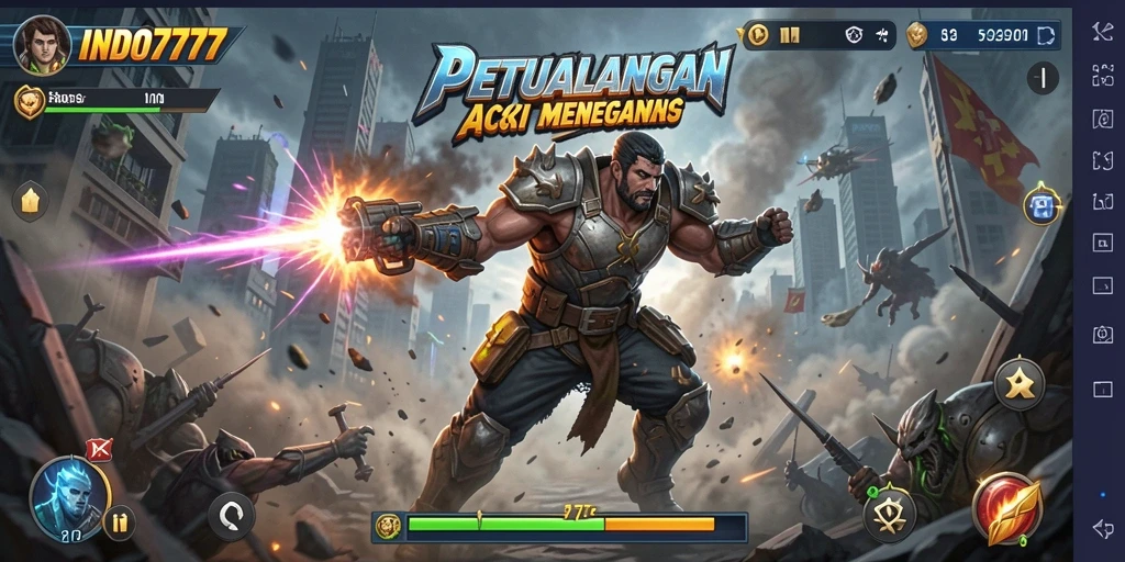 Screenshot gameplay INDO777 dengan aksi seru dan mendebarkan.