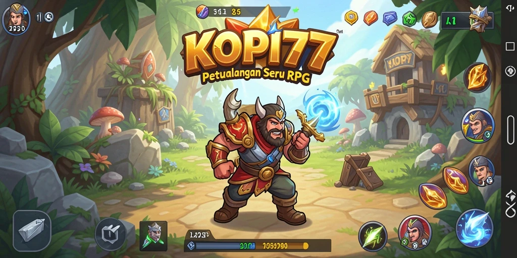 Screenshot KOPI77 menunjukkan aksi seru dalam pertarungan RPG.
