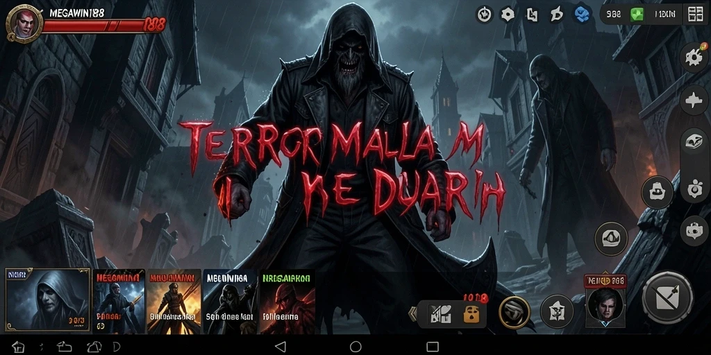 Tampilan gameplay menakutkan dari MEGAWIN188 yang memukau dan menyeramkan.