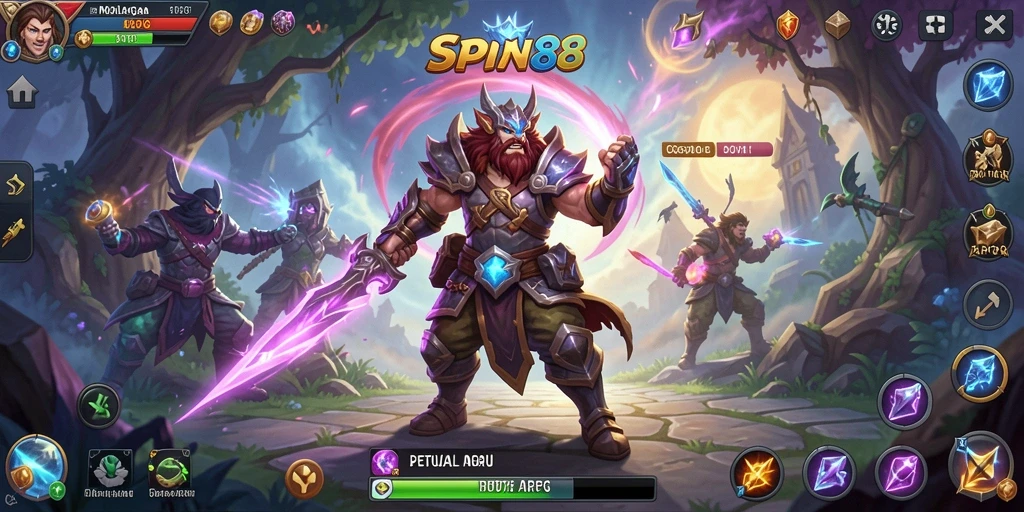 Tampilan gameplay seru dalam SPIN88 yang menggugah semangat petualangan.