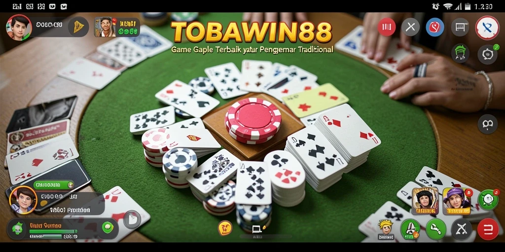 Tampilan gameplay seru dari TOBAWIN88 dalam bermain Gaple.